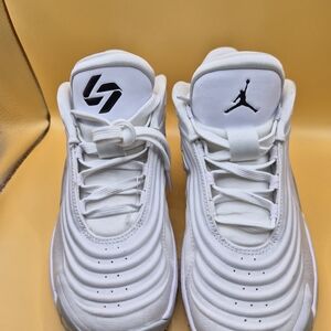 White Athletic Sneakers with Logo